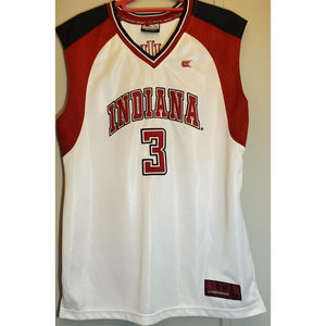 DJ White Number 03 Vintage Indiana University Hoosiers IU Away Jersey Colloseum